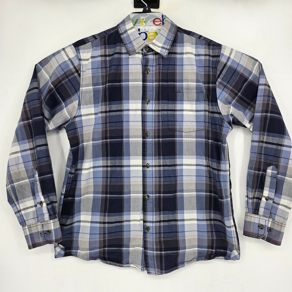 The North Face Shirt Mens Large Plaid Casual Button Up Outdoors Long‎ Sleeve